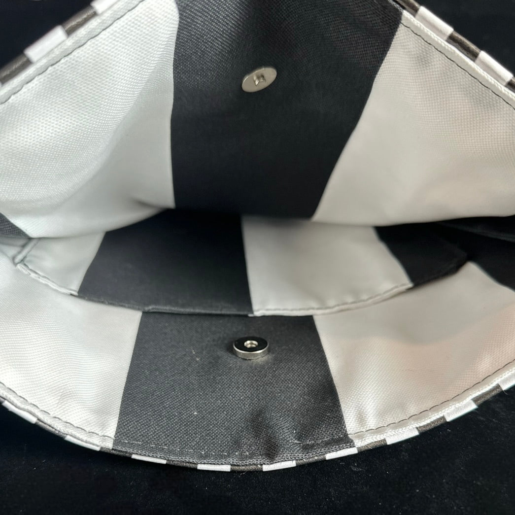 Checkered Vinyl Tote Bag